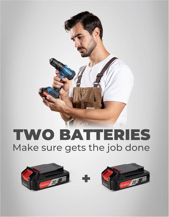 Thumbnail 6 de Dong Cheng 20V Brushless Heavy-Duty Impact Drill (50N.m, 13mm keyless chuck) with 2 x 2.0Ah batteries