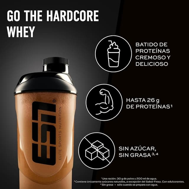 Thumbnail 5 de ESN IsoWhey Hardcore 1 kg Plátano — 26 g proteína por porción 💊