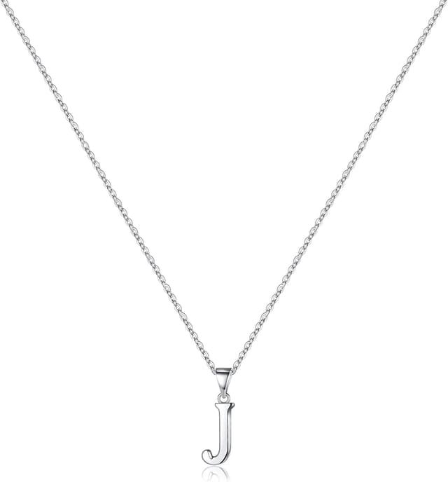 Detalle de Collana iniziale TINGN in argento sterling S925 ipoallergenica con pendente lettera