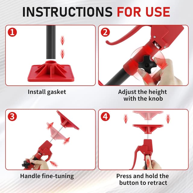 Thumbnail 2 de Cabinet Jacks Support Pole 11.8"–23.5" 📐