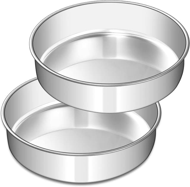 Imagen de 8 Inch Stainless Steel Cake Pans Set of 2 🍰 en OfertitasTOP