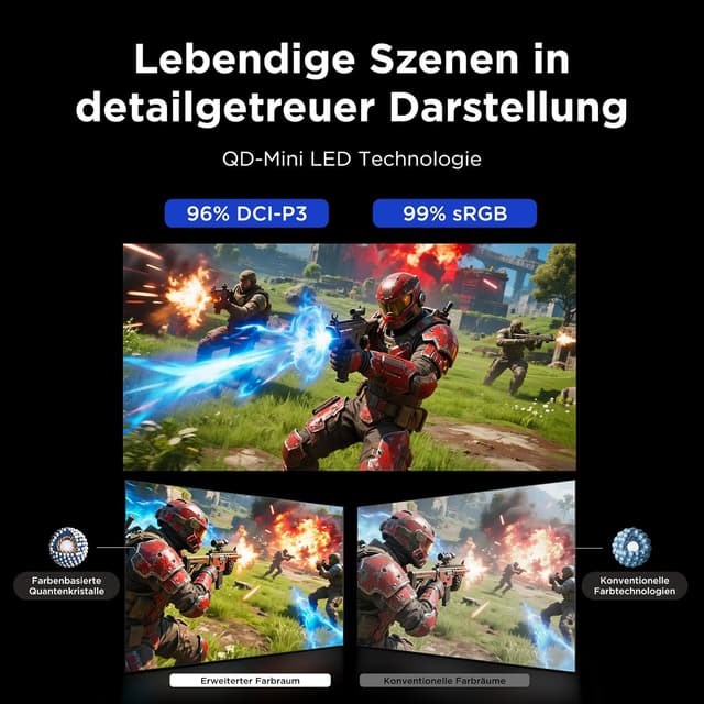 Detalle de TCL Gaming Monitor 25G64 (25 Zoll) QD-Mini-LED – Full HD, 300 Hz, Fast-IPS, HDR 600