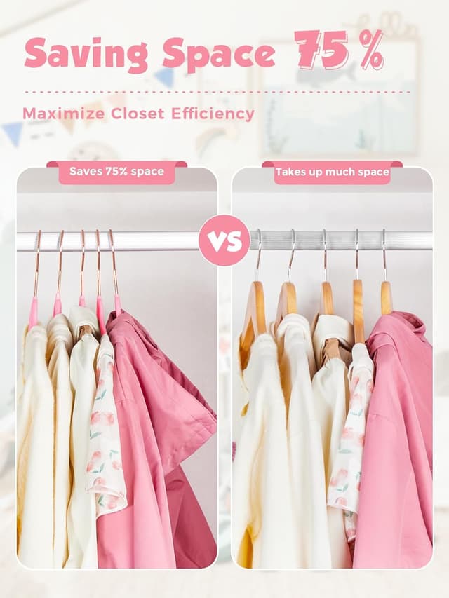 Thumbnail 4 de Smartor Kids Velvet Hangers 14 in, 50-pack