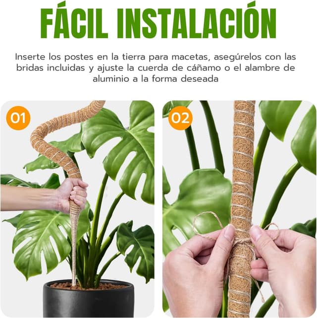 Thumbnail 4 de Wigearss Tutor de Coco 70 cm para plantas trepadoras