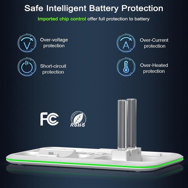 Detalle de FASTSNAIL RGB Controller Ladestation für Nintendo Switch / Switch OLED mit LED-Lichtmodi