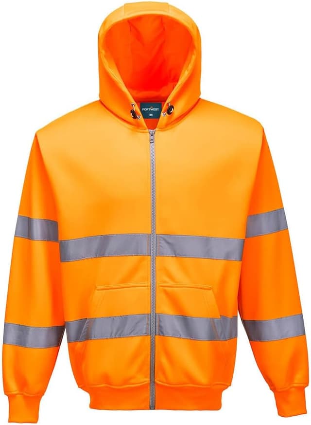 Thumbnail 3 de Portwest B305ORRL Sweat zippé HiVis orange taille L