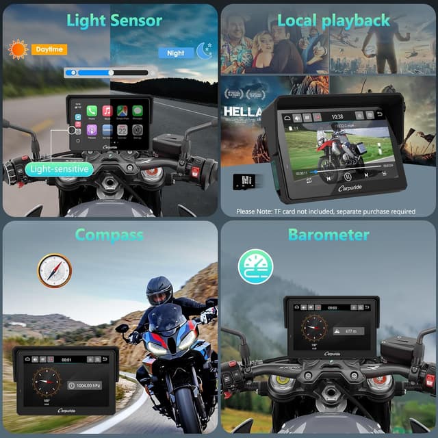 Thumbnail 5 de CARPURIDE W502BS Pro for BMW Motorbike CarPlay & Android Auto