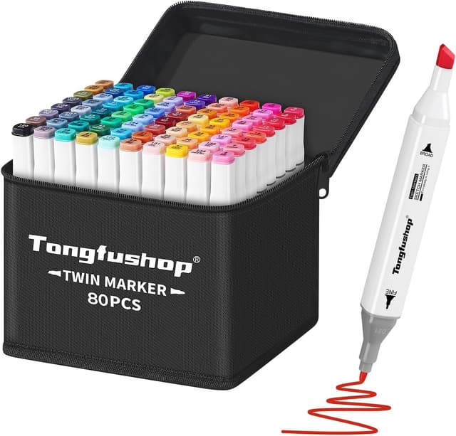 Detalle de Tongfushop 80 alcohol markers set