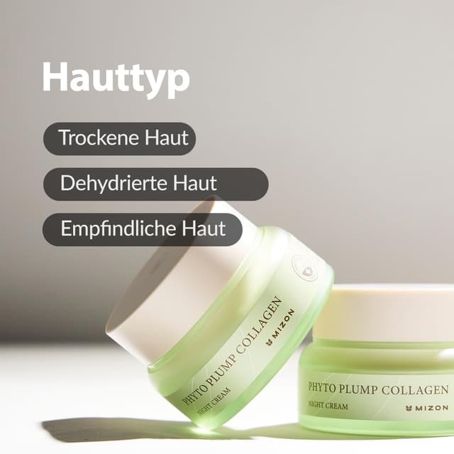 Detalle de MIZON PHYTO PLUMP COLLAGEN NIGHT CREAM – vegane Kollagen-Nachtcreme (50 ml) für Feuchtigkeit & Falten