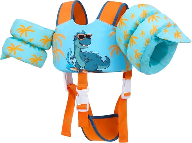 Detalle de Gogokids 2-in-1 Toddler Swim Vest Pool Floaties (ASTM F963-17 & CPSIA, 24–66 lbs) with Detachable Crotch Strap