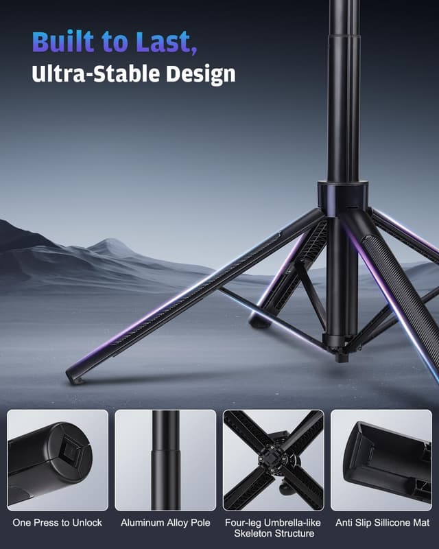 Thumbnail 6 de Avaspot 71" Phone Tripod with LED lights