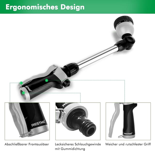 Detalle 2 de RESTMO Garten Gießstab 42 cm mit 7 Mustern