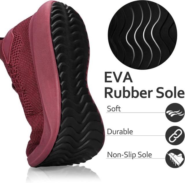 Detalle de Giniros men’s trainers: breathable mesh slip-on walking & running shoes