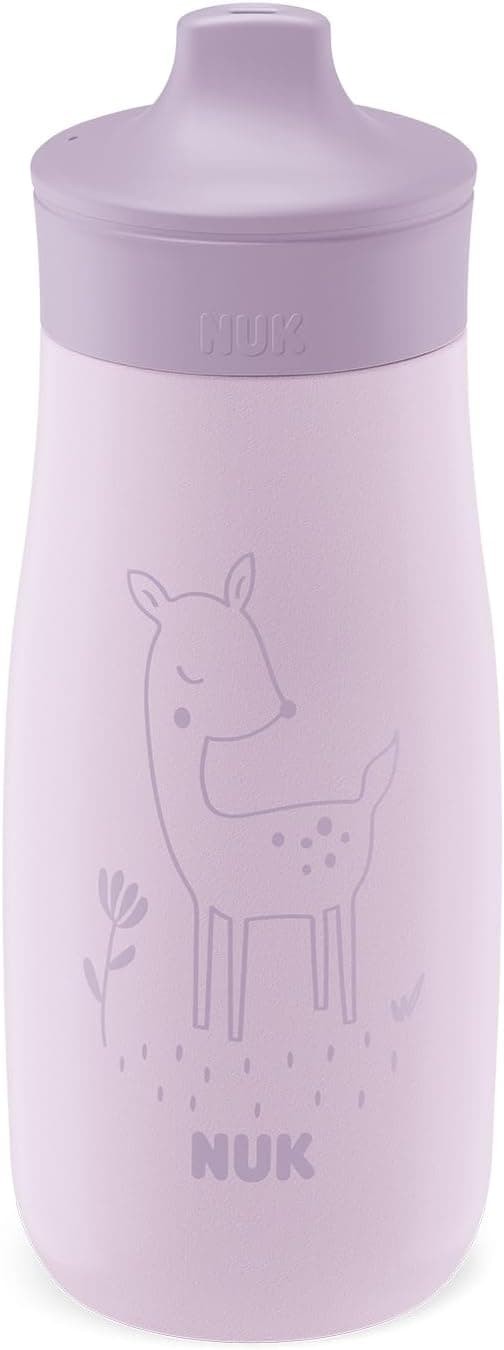 Detalle de NUK Mini-Me Sip Tazza 9+ mesi 300 ml in acciaio inox con beccuccio antigoccia Lilac Deer
