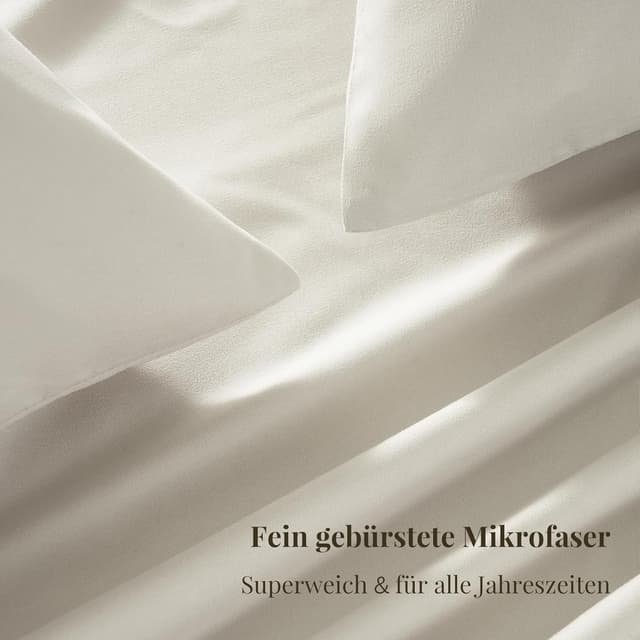 Detalle 2 de WohlNest Bettwäsche Beige 155x220