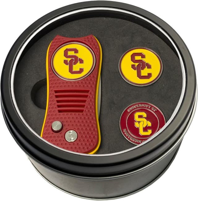 Detalle de Team Golf NCAA Adult-Unisex Tin Gift Set with Retractable Divot Tool and 2 Ball Markers