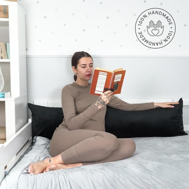 Detalle 2 de Totsy Baby Seitenschläferkissen Schwangerschaftskissen 40x145 cm – langes Pregnancy Pillow mit abnehmbarem Bezug (Oeko-Tex)