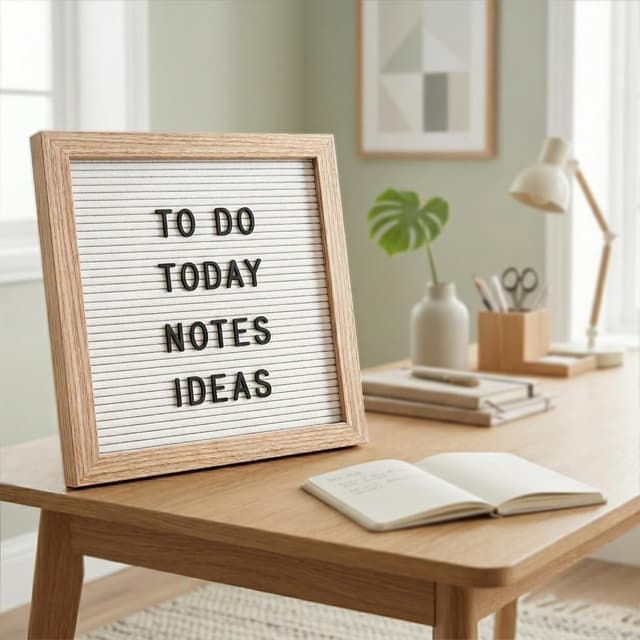 Detalle 1 de Changeable Felt Letter Board 25x25cm (White Felt) with 336 Letters, Symbols & Emojis