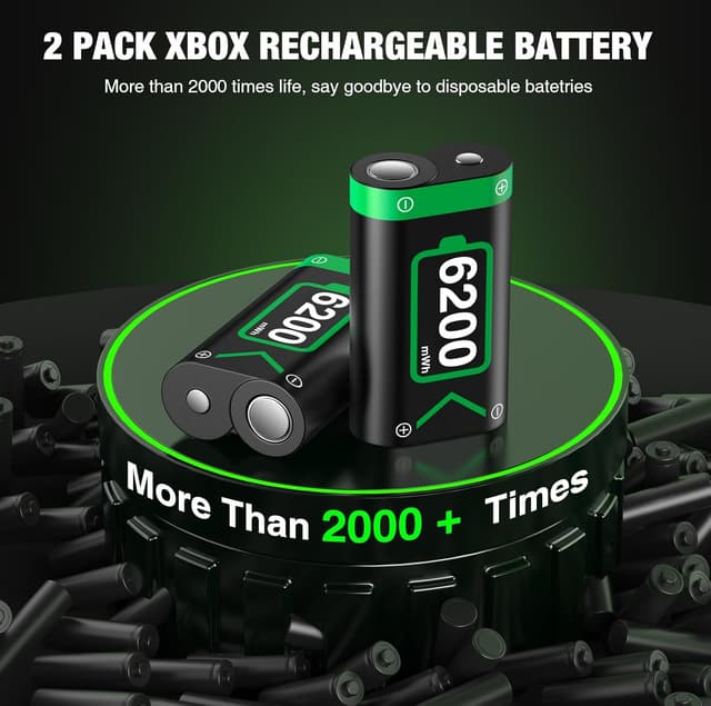 Detalle de HELLCOOL Battery Pack Rechargeable 4800mWh for Xbox controllers