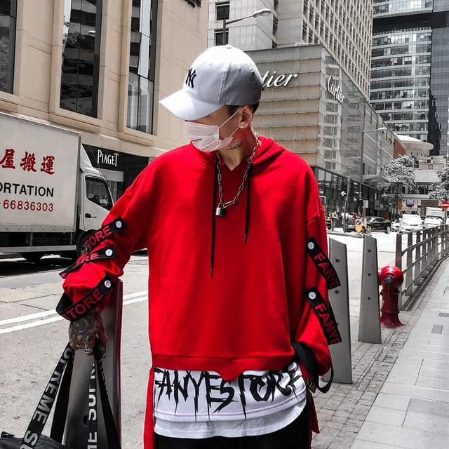 Detalle 2 de Hello MrLin Hoodie Techwear Japan, Kapuze