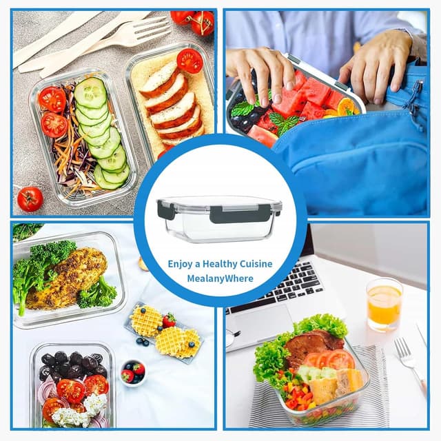 Thumbnail 4 de Eidoct Glass Containers 10 Pack 🍽