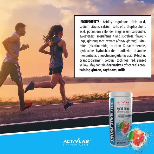 Detalle 2 de ISOACTIVE ZERO Grapefruit, zuckerfrei, 225 g