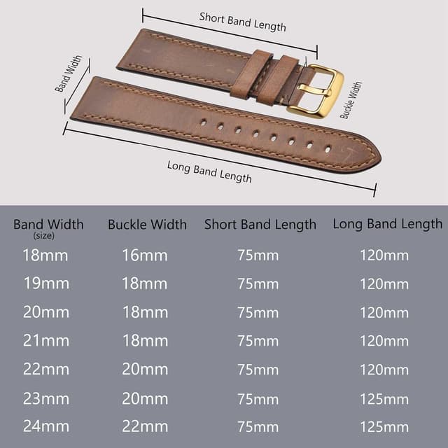 Thumbnail 5 de BISONSTRAP Uhrenarmband 24mm Premium Leder