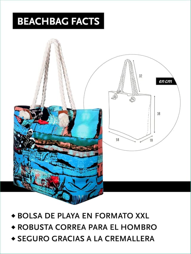 Thumbnail 1 de DonDon bolso de playa grande impermeable