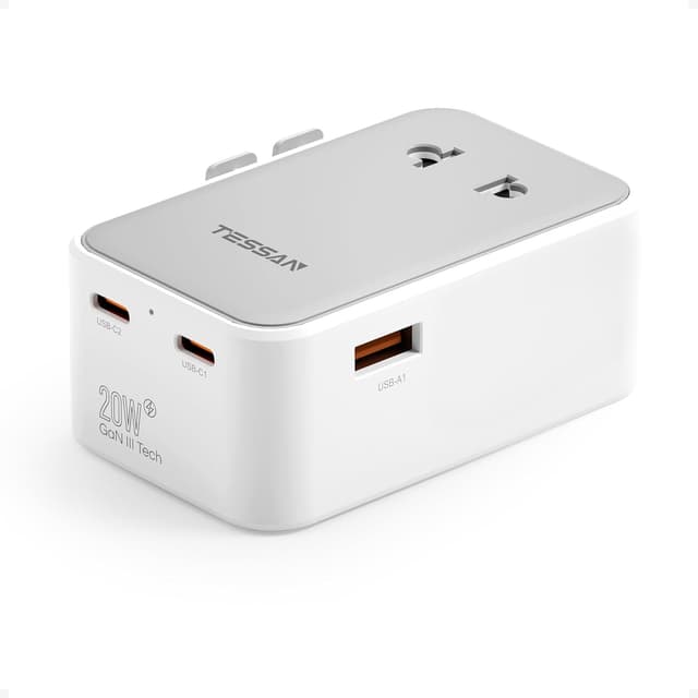 Detalle de TESSAN Reiseadapter Weltweit 20 W