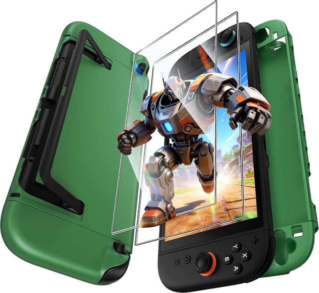 Detalle de FYOUNG Étui de protection pour Nintendo Switch 2 (2025) avec coque transparente et éléments détachables