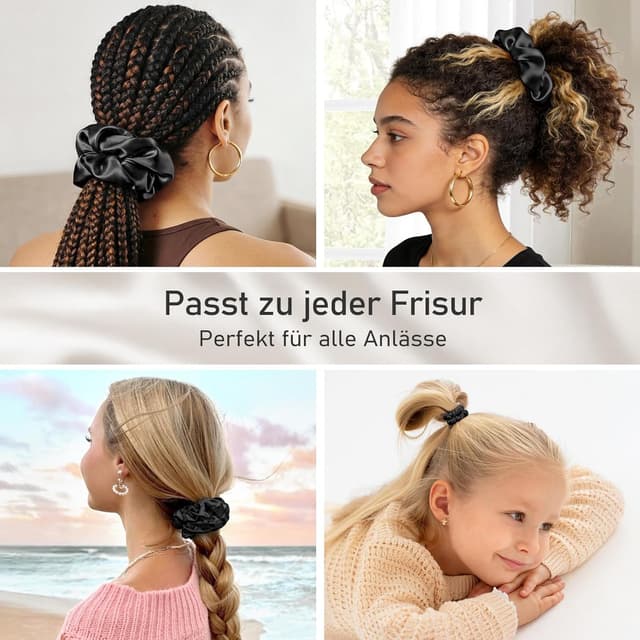 Thumbnail 5 de Litbear 3er Set Maulbeerseide Scrunchies 🎀