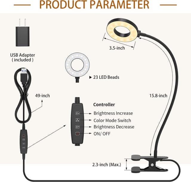 Thumbnail 6 de iZELL Desk Lamp 15.8" LED