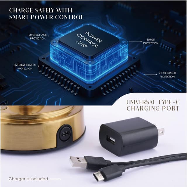 Detalle 2 de O’Bright Seraph 3-Level Cordless LED Table Lamp 🛋