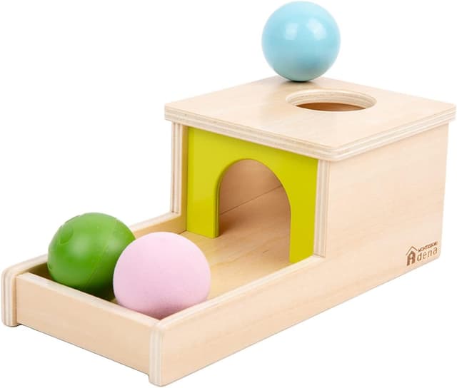 Detalle de Adena Montessori Object Permanence Box with 3 Balls