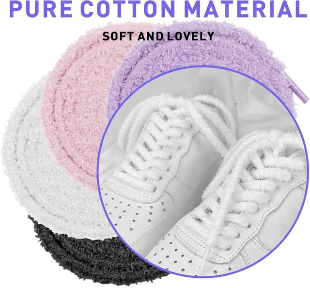 Thumbnail 3 de UamGlsob Flat Fuzzy Shoelaces 8mm for Trainers