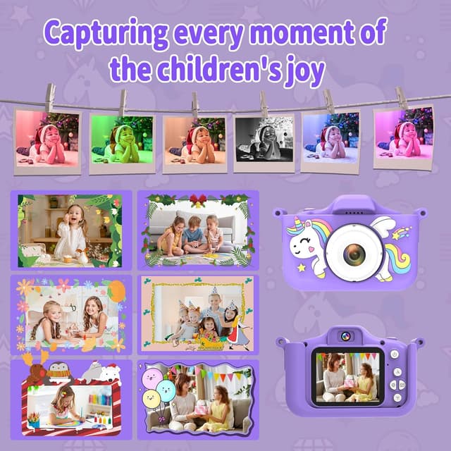 Detalle 1 de MYSTILUCK Kinderkamera 1080P HD mit 32 GB