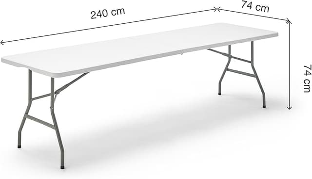 Detalle 2 de KG KITGARDEN Mesa plegable portátil 240×74×74 cm