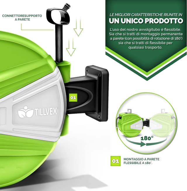 Thumbnail 1 de tillvex Avvolgitubo 30m da parete Girevole