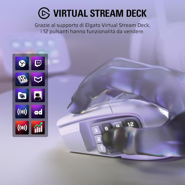 Thumbnail 4 de Corsair MMO ScIMITAR Elite Wireless SE