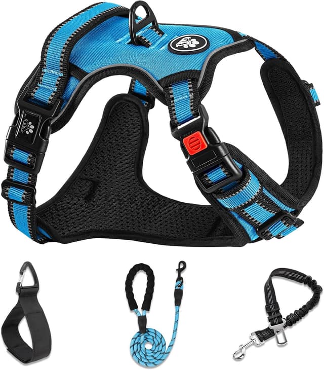 Imagen de NESTROAD Blue Anti Pull Dog Harness with Lead, M en OfertitasTOP