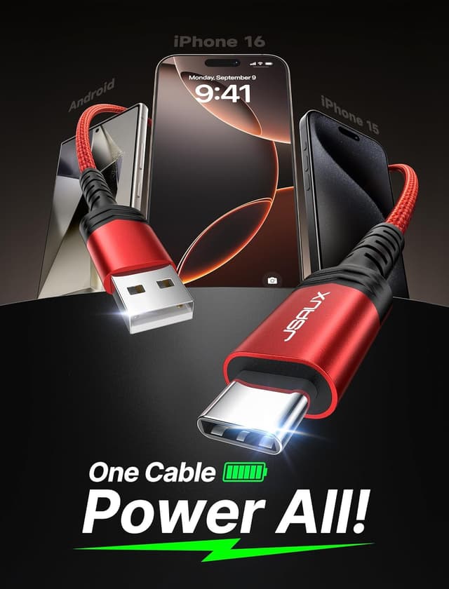 Detalle 2 de JSAUX USB C Cable 6.6ft 2-Pack for iPhone