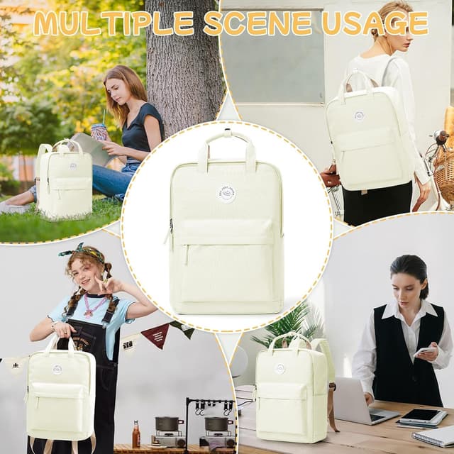 Detalle de HYC00 School Backpack for Women – lightweight 15L laptop daypack for college, school and short trips