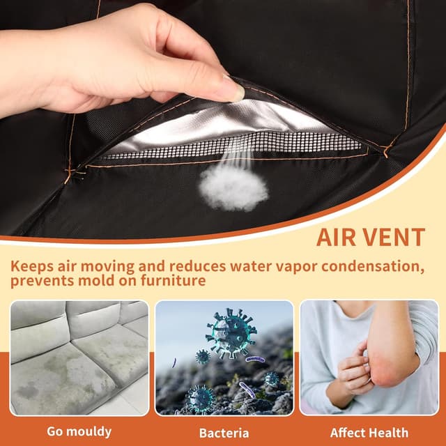 Detalle 2 de QLSXLB Funda para Mesa Jardín Impermeable 180x122x75cm ☂