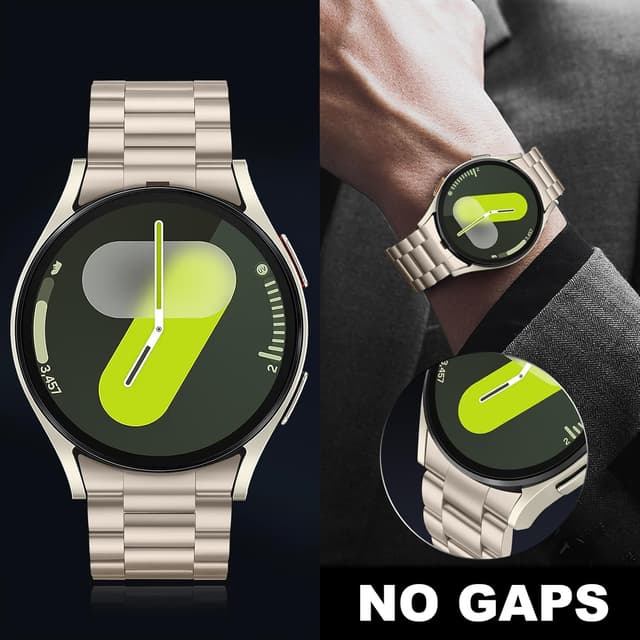 Detalle 2 de Suphart Stainless Steel Metal Band Strap for Samsung Galaxy Watch (Starlight) — No-Gap Connector