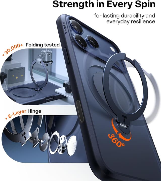 Detalle 2 de TORRAS Ostand Q3 Spin iPhone 17 Pro Case 18N