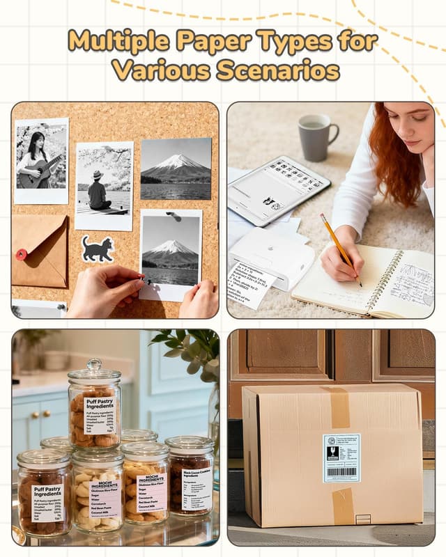 Detalle de Phomemo M04S Mini-Drucker für Smartphone (300 DPI) – Thermodrucker für 53/80/110-mm Sticker