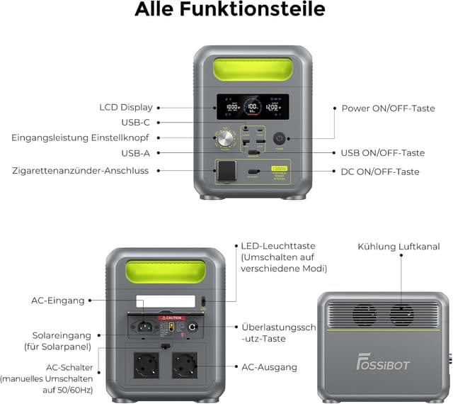 Thumbnail 6 de FOSSiBOT Powerstation F1200 1024Wh