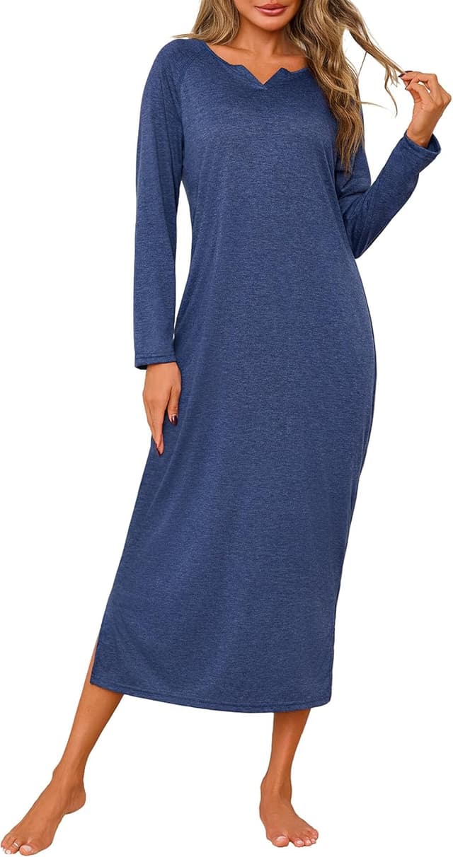 Imagen de Jahetuul Camicia da Notte Donna Manica Lunga en OfertitasTOP