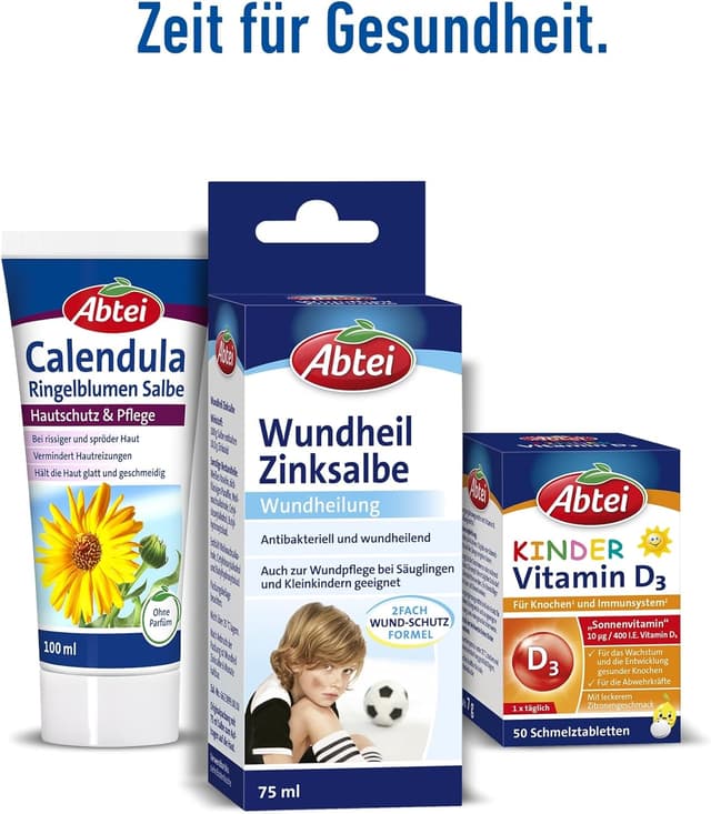 Detalle 2 de Abtei Wundheil Zinksalbe mit Zink zur Wundheilung, antibakteriell & entzündungshemmend – 75 ml