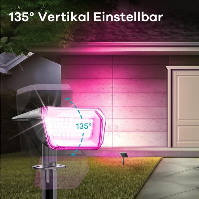Detalle 2 de Linkind Solar-Gartenleuchten Set mit 3 Stück